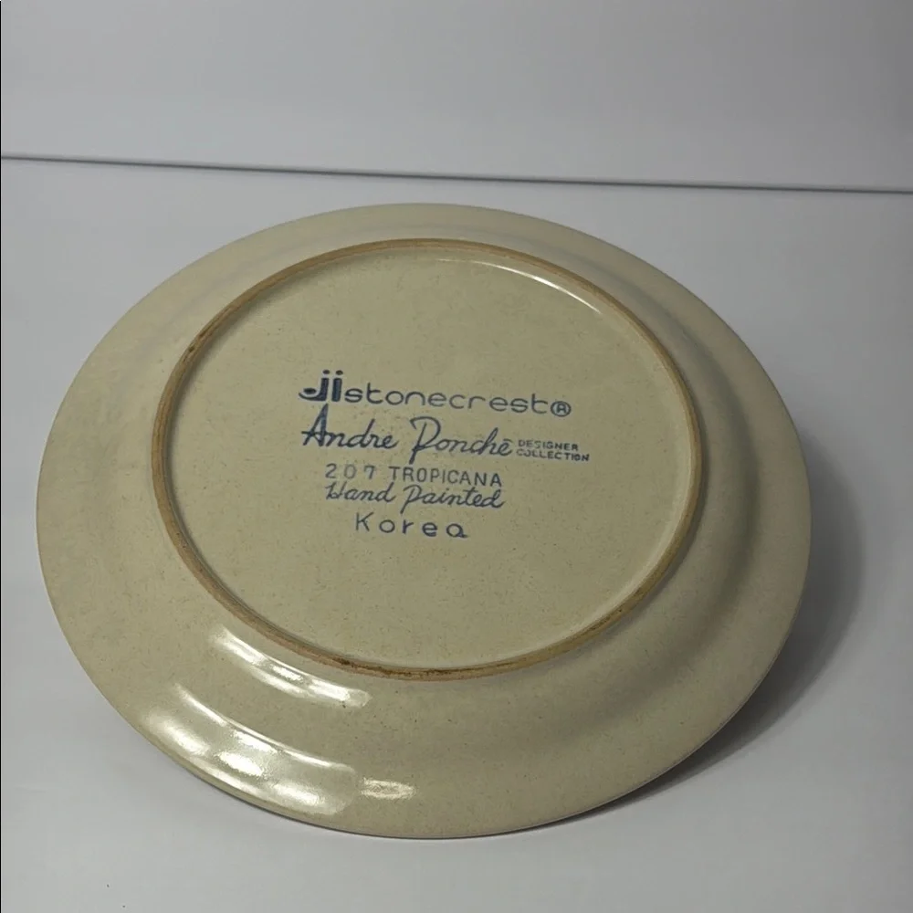 Vintage Stoneware (Ji) Stonecrest Salad Plate Hand Painted In Korea‎